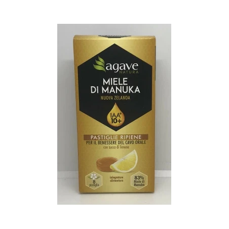 AGAVE NATURA MIELE DI MANUKA IAA 10+ E LIMONE 8 PASTIGLIE 20 G 3 AGAVE NATURA MIELE DI MANUKA IAA 10+ E LIMONE 8 PASTIGLIE 20 G