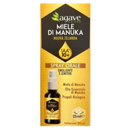 AGAVE NATURA MIELE DI MANUKA SPRAY ORALE IAA 10+ 25 ML 3 AGAVE NATURA MIELE DI MANUKA SPRAY ORALE IAA 10+ 25 ML