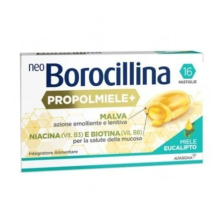 Alfasigma Neoborocillina Propolmiele+ Miele/eucalipto 16 Pastiglie 3 Alfasigma Neoborocillina Propolmiele+ Miele/eucalipto 16 Pastiglie