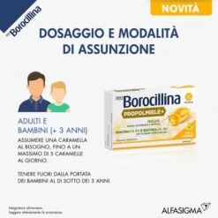 Alfasigma Neoborocillina Propolmiele+ Miele/limone 16 Pastiglie 12 Alfasigma Neoborocillina Propolmiele+ Miele/limone 16 Pastiglie -Farmacia Point-IT alfasigma neoborocillina propolmiele miele limone 16 pastiglie 4