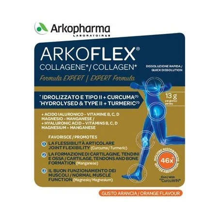 Arkofarm Arkoflex Expert Collagene Arancia Polvere 390 G 3 Arkofarm Arkoflex Expert Collagene Arancia Polvere 390 G