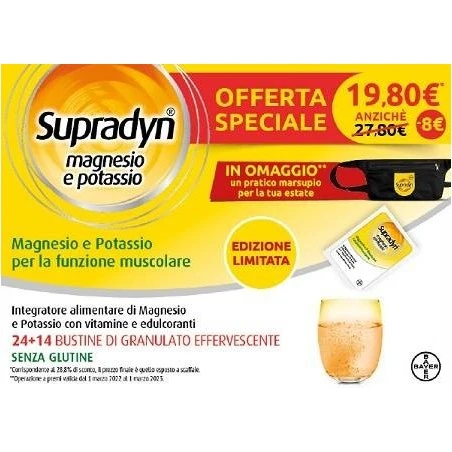 Bayer Supradyn Magnesio/potassio Sport Edition 1 Supradyn Magnesi O&potassio 24 Buste + 1 Supradyn Magnesio&potassio 14 Buste Ma 3 Bayer Supradyn Magnesio/potassio Sport Edition 1 Supradyn Magnesi O&potassio 24 Buste + 1 Supradyn Magnesio&potassio 14 Buste Ma