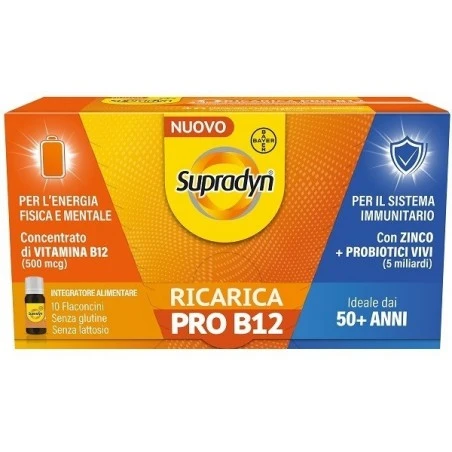 Bayer Supradyn Ricarica Pro B12 10 Flaconcini 3 Bayer Supradyn Ricarica Pro B12 10 Flaconcini