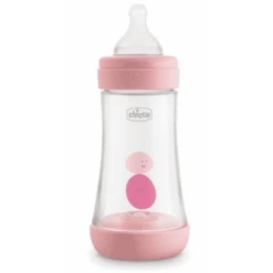 CHICCO BIBERON PERFECT 5 GIRL 240 ML IN SILICONE 2 FORI