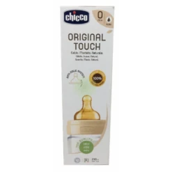 CHICCO ORIGINAL TOUCH CON BIBERON IN VETRO + TETTARELLA IN CAUCCIU' 240ML 0+ MESI