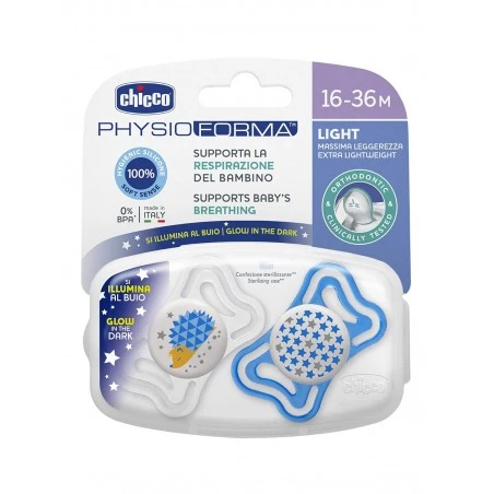 CHICCO PHYSIOFORMA LIGHT 16-36M SUCCHIETTO NIGHT 2 PEZZI 3 CHICCO PHYSIOFORMA LIGHT 16-36M SUCCHIETTO NIGHT 2 PEZZI