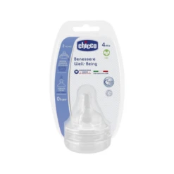Chicco Tettarella Well Being 4 Mesi+ Fast Silicone 2 Pezzi