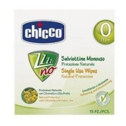 Chicco Zanzano Salviettine Insettorepellenti Monouso 15 Pezzi