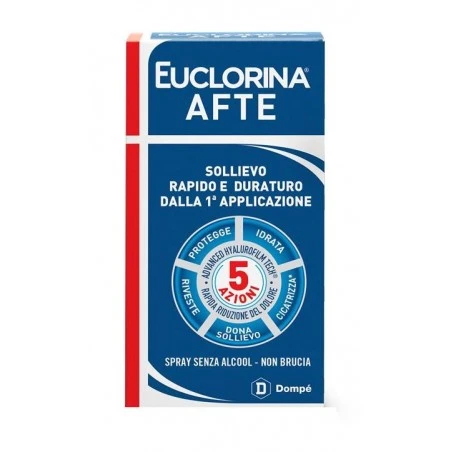 Dompe' Farmaceutici Euclorina Afte Spray 15 Ml 3 Dompe' Farmaceutici Euclorina Afte Spray 15 Ml