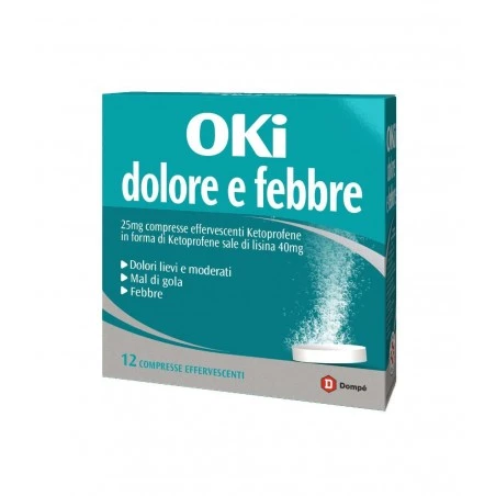 Dompe' Farmaceutici Oki Dolore E Febbre 25 Mg Compresse Effervescenti 3 Dompe' Farmaceutici Oki Dolore E Febbre 25 Mg Compresse Effervescenti