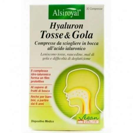 Dott. C. Cagnola Hyaluron Tosse & Gola 30 Compresse N 3 Dott. C. Cagnola Hyaluron Tosse & Gola 30 Compresse N