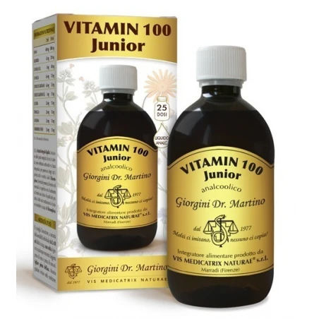 Dr. Giorgini Ser-vis Vitamin 100 Junior Liquido Analcolico 500 Ml 3 Dr. Giorgini Ser-vis Vitamin 100 Junior Liquido Analcolico 500 Ml