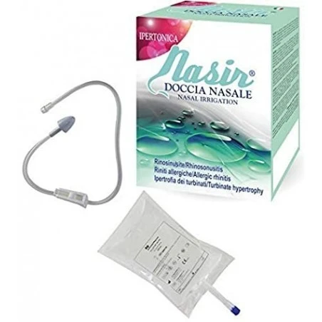 E. P. Medica Nasir Doccia Nasale Con Soluzione Fisiologica Isotonica 8 Sacche 250 Ml + 1 Blister 3 E. P. Medica Nasir Doccia Nasale Con Soluzione Fisiologica Isotonica 8 Sacche 250 Ml + 1 Blister