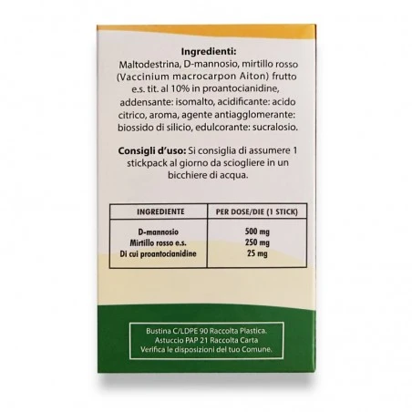 D-Mannosio Cisticure Integratore Alimentare Vie Urinarie 14 Stickpack Da 5 G 4 D-Mannosio Cisticure Integratore Alimentare Vie Urinarie 14 Stickpack Da 5 G - immagine 2