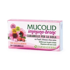Farmaderbe Mucolid Bronc Immuno 24 Caramelle Gusto Arancia