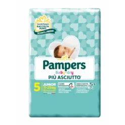 Fater Pampers Baby Dry Pannolini Downcount Junior 16 Pezzi