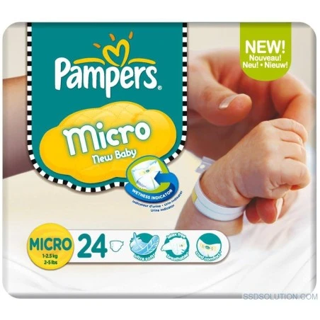 Fater Pampers Micro Pannolini Per Bambini 24 Pezzi 3 Fater Pampers Micro Pannolini Per Bambini 24 Pezzi
