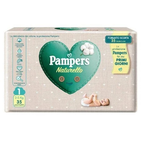 Fater Pannolini Pampers Protezione Pura Naturello Newborn 35 Pezzi 3 Fater Pannolini Pampers Protezione Pura Naturello Newborn 35 Pezzi