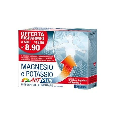 F&f Magnesio E Potassio Act Plus 14 Bustine 3 F&f Magnesio E Potassio Act Plus 14 Bustine