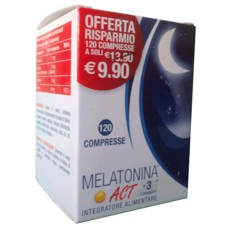Melatonina Act 1mg +3 Complex 120 Compresse 3 Melatonina Act 1mg +3 Complex 120 Compresse