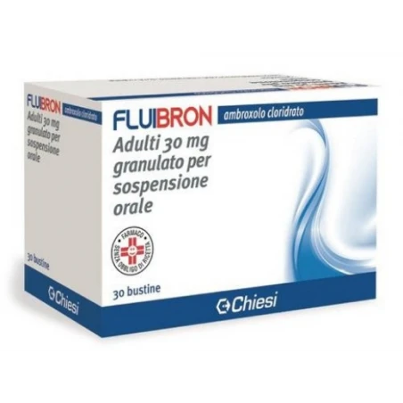 FLUIBRON ADULTI GRANULATO ORALE 30 BUSTINE 30 MG 3 FLUIBRON ADULTI GRANULATO ORALE 30 BUSTINE 30 MG