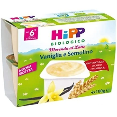 Hipp Italia Hipp Bio Hipp Bio Merenda Al Latte Vaniglia Semolino 4x100 G 3 Hipp Italia Hipp Bio Hipp Bio Merenda Al Latte Vaniglia Semolino 4x100 G