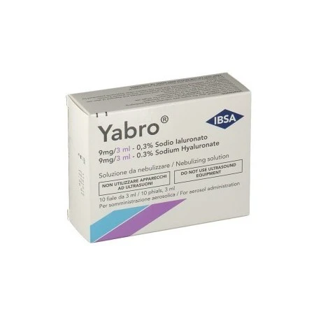 Ibsa Farmaceutici Italia Yabro 10 Fiale 3ml Acido Ialuronico 0,3% Soluzione Per Nebulizzatore 3 Ibsa Farmaceutici Italia Yabro 10 Fiale 3ml Acido Ialuronico 0,3% Soluzione Per Nebulizzatore