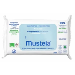 Laboratoires Expanscience Mustela Salviette Acqua Compostabili Senza Profumo 60 Pezzi