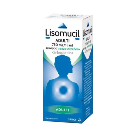 Lisomucil Adulti Sciroppo 200ml SENZA ZUCCHERO 750mg 3 Lisomucil Adulti Sciroppo 200ml SENZA ZUCCHERO 750mg