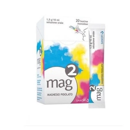 Mag 2 Soluzione Orale Magnesio 20 Bustine 1,5g/10ml 3 Mag 2 Soluzione Orale Magnesio 20 Bustine 1,5g/10ml
