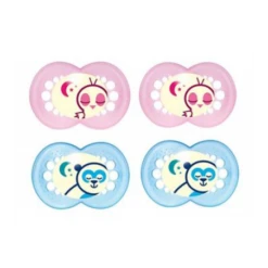 Mam 6+ 2 Succhietti Night Silikon Seta