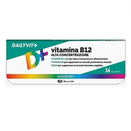 Marco Viti Farmaceutici Dailyvit Vitamina B12 Alta Concentrazione 14 Flaconcini 3 Marco Viti Farmaceutici Dailyvit Vitamina B12 Alta Concentrazione 14 Flaconcini