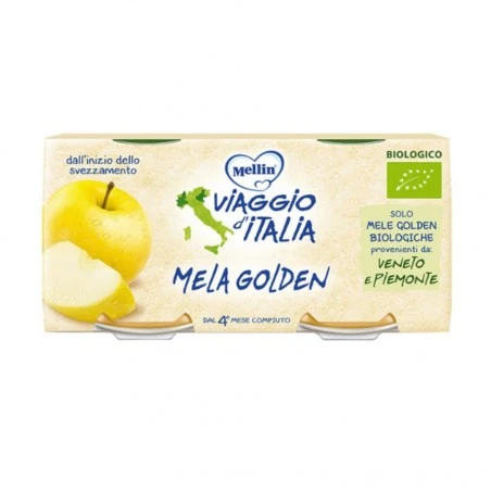 Mellin Viaggio Italia Bio Omogeneizzato Mela Golden 2 X 100 G 3 Mellin Viaggio Italia Bio Omogeneizzato Mela Golden 2 X 100 G