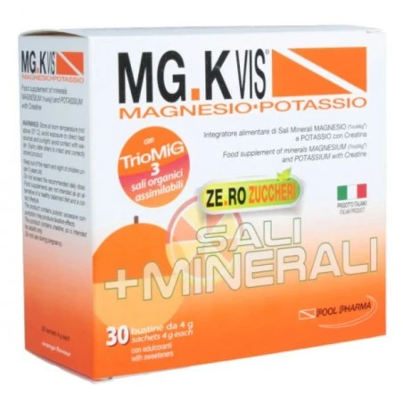 MGK VIS Magnesio E Potassio Arancia Zero Zuccheri 30 Bustine 3 MGK VIS Magnesio E Potassio Arancia Zero Zuccheri 30 Bustine