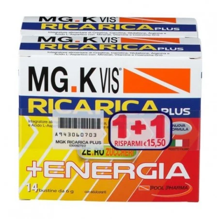 MGK Vis Ricarica Plus 1 Confezione + 1 Omaggio Arancia Senza Zuccheri 3 MGK Vis Ricarica Plus 1 Confezione + 1 Omaggio Arancia Senza Zuccheri