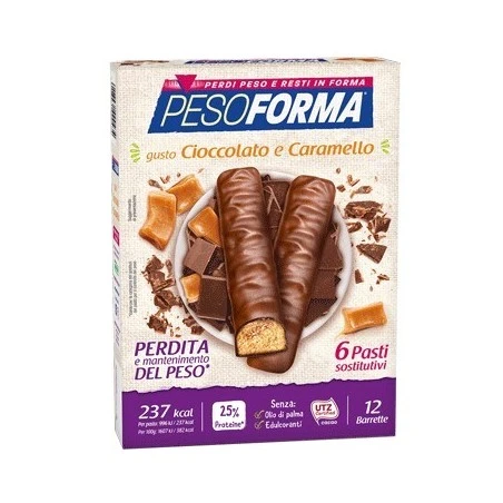 Nutrition & Sante' Italia Pesoforma Barretta Cioccolato Caramello 12 X 31 G 3 Nutrition & Sante' Italia Pesoforma Barretta Cioccolato Caramello 12 X 31 G