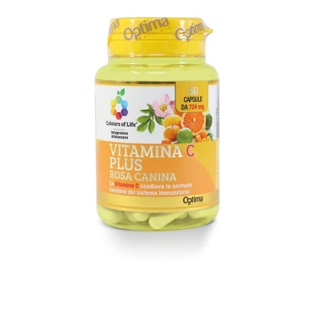 Optima Naturals Colours Of Life Vitamina C Plus Rosa Canina 60 Capsule Vegetali 724 Mg 3 Optima Naturals Colours Of Life Vitamina C Plus Rosa Canina 60 Capsule Vegetali 724 Mg