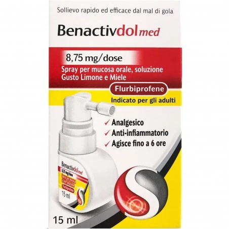 Reckitt Benckiser H. Benactivdolmed 8,75 Mg/dose Spray Per Mucosa Orale, Soluzione 3 Reckitt Benckiser H. Benactivdolmed 8,75 Mg/dose Spray Per Mucosa Orale, Soluzione