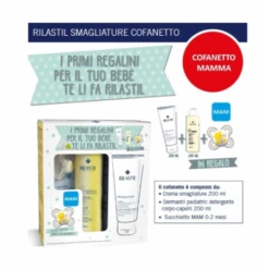 Rilastil Smagliature COFANETTO MAMMA: Crema Corpo Antismagliature 200ml + Detergente Dermastil + Succhietto MAM 0-2 Mesi