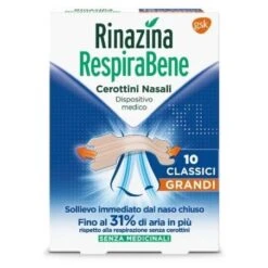 RINAZINA RESPIRABENE CEROTTI NASALI CLASSICI GRANDI 10 CEROTTI