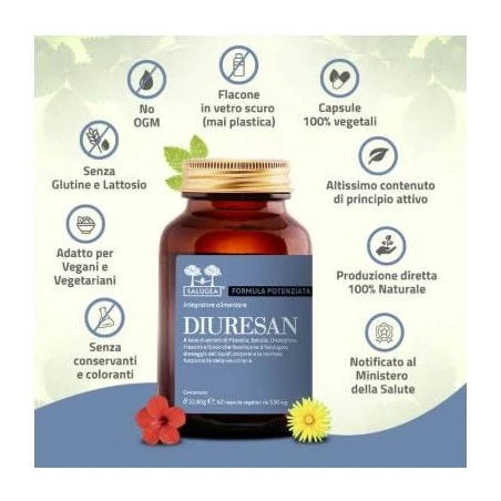 Salugea Diuresan Formula Potenziata 60 Capsule 4 Salugea Diuresan Formula Potenziata 60 Capsule - immagine 2