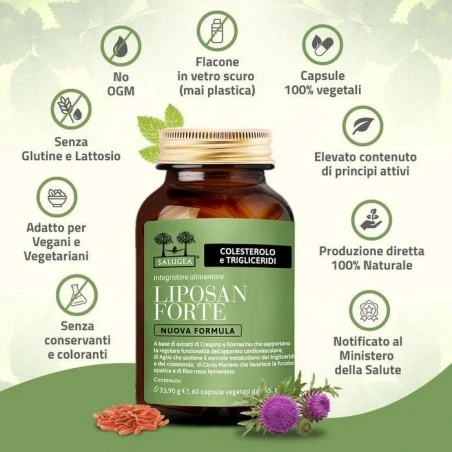 Salugea Liposan Forte Nuova Formula 60 Capsule 5 Salugea Liposan Forte Nuova Formula 60 Capsule - immagine 3