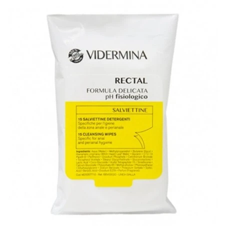 VIDERMINA RECTAL SALVIETTE INTIME 15 PEZZI 3 VIDERMINA RECTAL SALVIETTE INTIME 15 PEZZI
